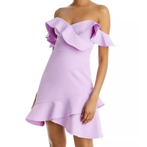 BCBGMAXAZRIA Malik Asymmetrical Sleeve Dress Size 4